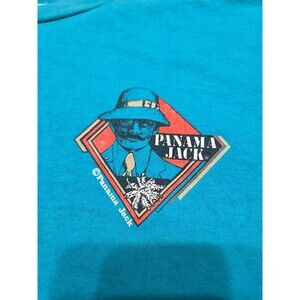 Panama Jack Crop Cross T Shirt One Size Blue Open Front Single Stitch I12.1
